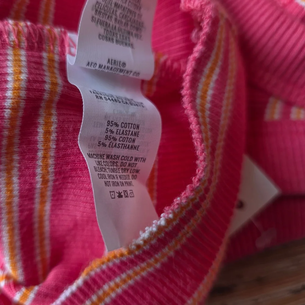 NWT Aerie Free Spirit Striped Ribbed Tank Top summer stripes retro style